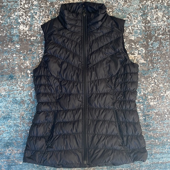 Athleta Jackets & Blazers - ***ATHLETA*** Downalicious Deluxe Black Puffer Vest Size M